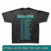 'merch' - Custom Printed Bootleg Tee (teal version) - MINK Design